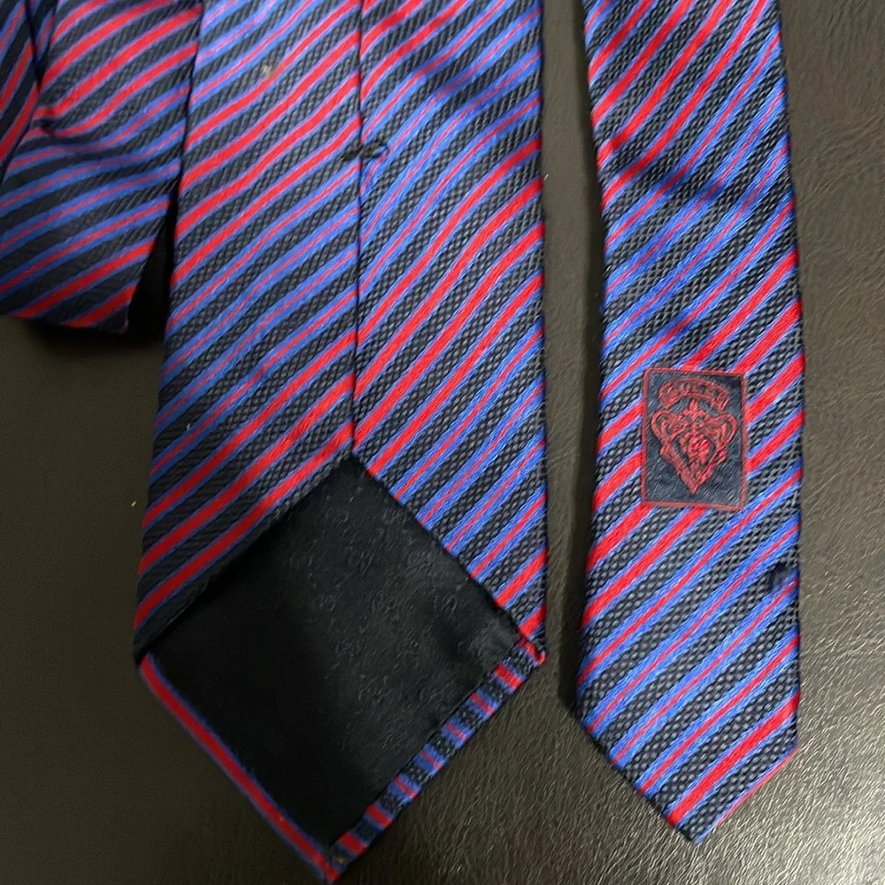 Gucci Red and Blue Striped Tie